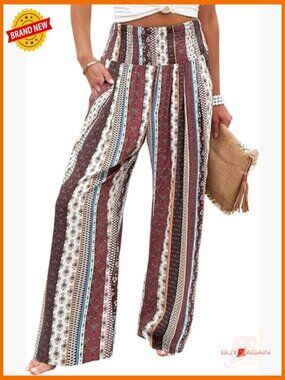 High Waisted Wide Leg Palazzo Pants with Pockets